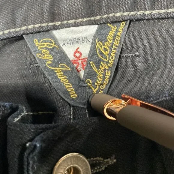 Vintage Lucky brand Sweet N' Low Flare Jeans Black 6/28 - Picture 10 of 12